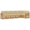 vidaXL K&uuml;lt&eacute;ri kanap&eacute; szett 6 pcs Feh&eacute;r &eacute;s B&eacute;zs 306 x 128,5 x 73 cm