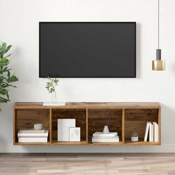 vidaXL TV szekrény garnitúra Öreg fa 37 x 37 x 142,5 cm Faanyag