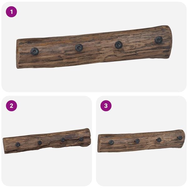 vidaXL Akaszt&oacute; Barna 50 x 8 x 12 cm Szil&aacute;rd &Uacute;jrahasznos&iacute;tott Fa