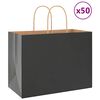 vidaXL 50 db fekete pap&iacute;rzacsk&oacute;k foganty&uacute;kkal 32x17x25 cm