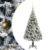 vidaXL Mű kar&aacute;csonyfa 150 LED-del Feh&eacute;r 120 cm PVC &eacute;s Ac&eacute;l &eacute;s Műanyag