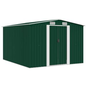 vidaXL z&ouml;ld f&eacute;m kerti f&eacute;szer 257 x 298 x 178 cm