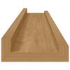 vidaXL Falpolc polcokkal t&aacute;rol&oacute;val 4 pcs Barna 60 x 9 x 3 cm Faanyag