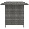 vidaXL szürke polyrattan kerti étkezőasztal 110 x 70 x 65 cm