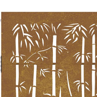 vidaXL bambuszmintás corten acél kerti kapu 85 x 125 cm