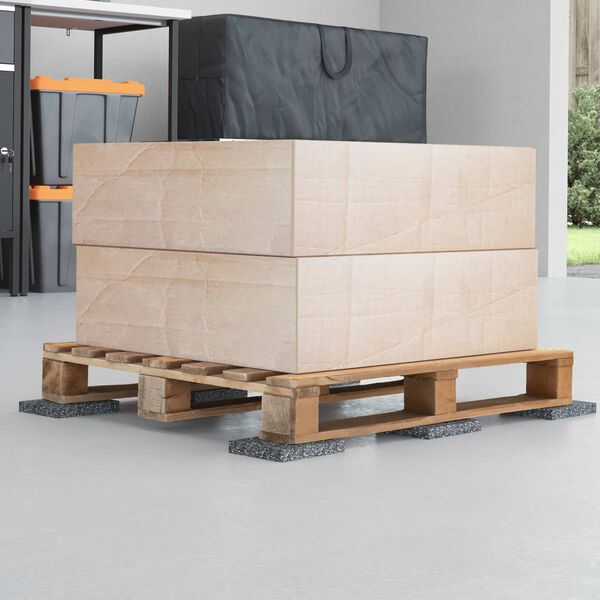 vidaXL Gumi Henger Fekete Gumi