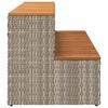 vidaXL pezsgőf&uuml;rdő l&eacute;pcső 100x50x50,5 cm polyrattan &eacute;s ak&aacute;cfa