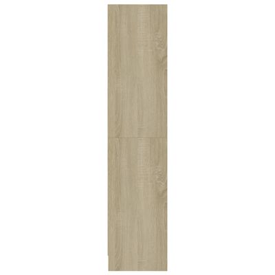 vidaXL 3 szintes fehér és sonoma szerelt fa könyvszekrény 60x24x109 cm