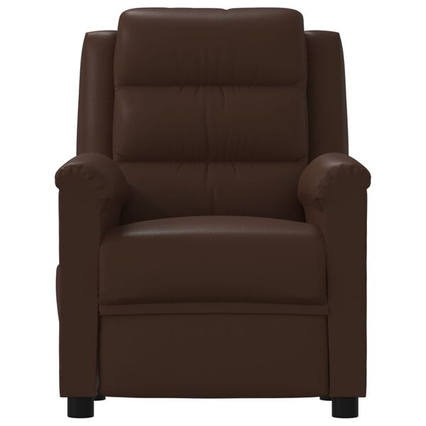 vidaXL barna műbőr elektromos masszázsfotel