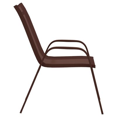 vidaXL 2 db barna textilén rakásolható kerti szék
