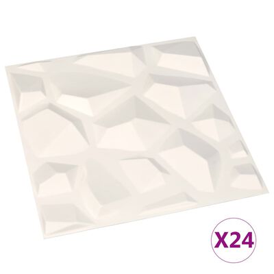 vidaXL 24 darab 3D fali panel 0,5 x 0,5 m 6 m²