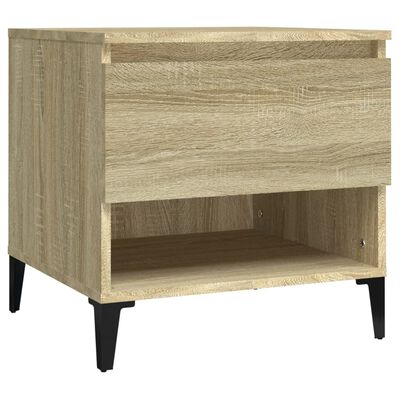 vidaXL sonoma-tölgyszínű szerelt fa kisasztal 50 x 46 x 50 cm