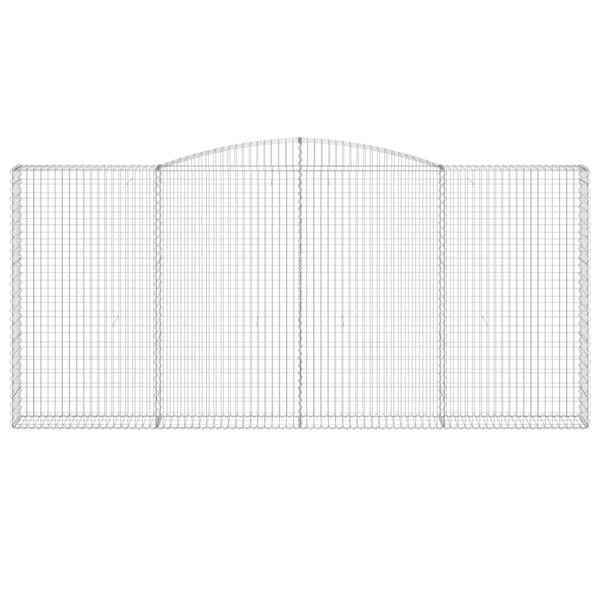 vidaXL 9 db &iacute;ves horganyzott vas gabion kos&aacute;r 400x30x180/200 cm