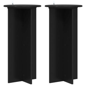 vidaXL N&ouml;v&eacute;ny&aacute;llv&aacute;ny 2 pcs Fekete 40 x 40 x 80 cm Szerelt Fa