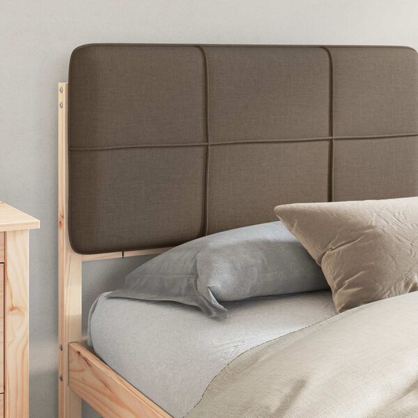 vidaXL Ágykeret Kárpitozott Fejtámlával Tópszínű 180 x 200 cm