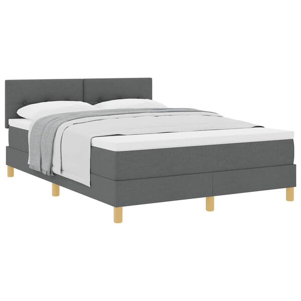 vidaXL Boxspring &aacute;gy matraccal S&ouml;t&eacute;tsz&uuml;rke 140 x 200 cm sz&ouml;vet