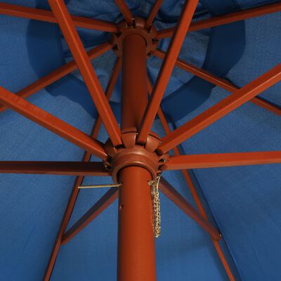 vidaXL kék napernyő farúddal 300 x 258 cm