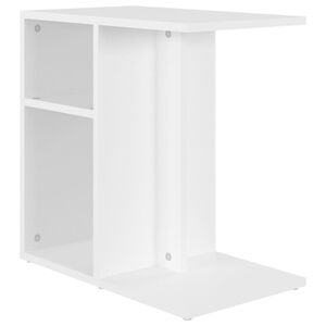 vidaXL feh&eacute;r szerelt fa kisasztal 50 x 30 x 50 cm