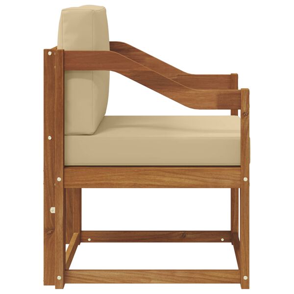 vidaXL K&uuml;lt&eacute;ri kanap&eacute; T&ouml;m&ouml;r ak&aacute;cfa &eacute;s poli&eacute;szter Term&eacute;szetes