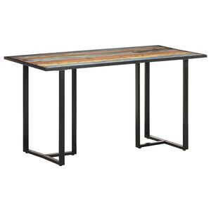 vidaXL t&ouml;m&ouml;r &uacute;jrahasznos&iacute;tott fa &eacute;tkezőasztal 140 cm