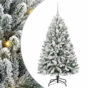 vidaXL Mű kar&aacute;csonyfa 120 cm 150 LED Meleg feh&eacute;r PVC &eacute;s Ac&eacute;l