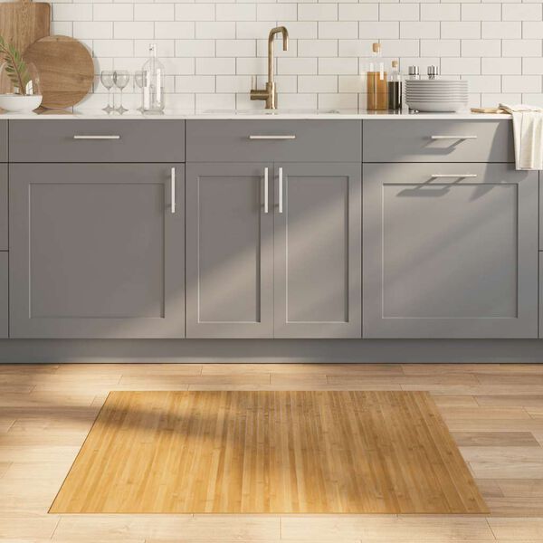 vidaXL n&eacute;gysz&ouml;gletű term&eacute;szetes bambusz szőnyeg 80 x 100 cm