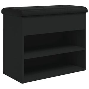 vidaXL fekete szerelt fa cipőt&aacute;rol&oacute; pad 62 x 32 x 50 cm