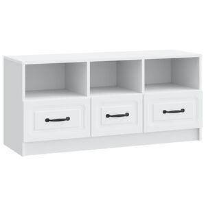 vidaXL TV szekr&eacute;ny fi&oacute;kkal Feh&eacute;r 102 x 34,5 x 47 cm Szerelt Fa