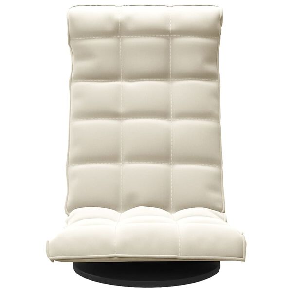 vidaXL krémszínű bársony forgó matracszék