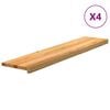 vidaXL 4 db t&ouml;m&ouml;r t&ouml;lgyfa vil&aacute;gosbarna l&eacute;pcsőfokok 120x25x2 cm