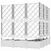 vidaXL Kerti cser&eacute;p 5 pcs Feh&eacute;r 120 x 120 x 125,5 cm Ac&eacute;l