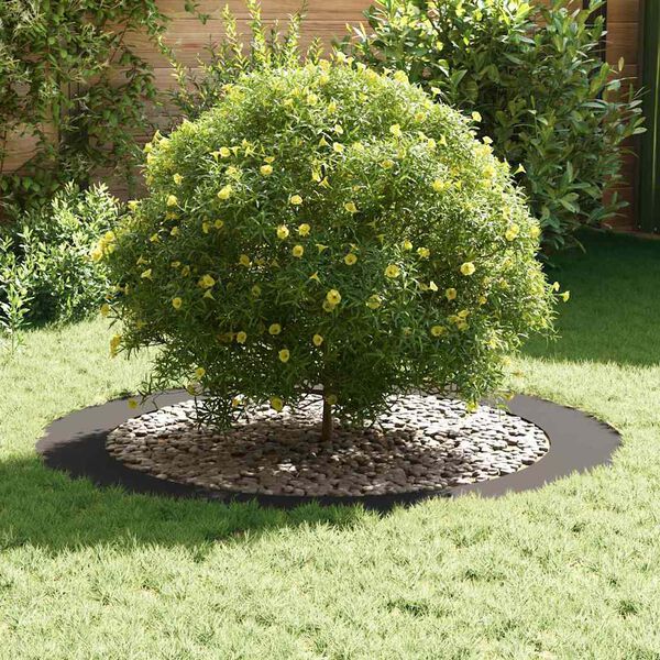 vidaXL Alkalmas lapos fa gyűrűh&ouml;z Fekete &Oslash;90 / 120 cm Ac&eacute;l