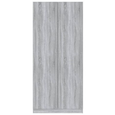 vidaXL szürke sonoma színű szerelt fa ruhásszekrény 90x52x200 cm