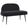 vidaXL K&aacute;rpitozott pad h&aacute;tt&aacute;ml&aacute;val Fekete 110 x 60 x 76 cm B&aacute;rsony