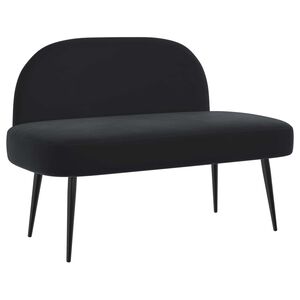 vidaXL K&aacute;rpitozott pad h&aacute;tt&aacute;ml&aacute;val Fekete 110 x 60 x 76 cm B&aacute;rsony