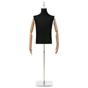 vidaXL &Aacute;ll&iacute;that&oacute; 170-218 cm-es Man&ouml;ken Talppal F&eacute;rfi PP Fekete
