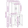 vidaXL Magasfi&uacute; Artisan t&ouml;lgy 69,5 x 34 x 90 cm Faanyag