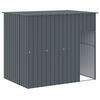 vidaXL antracit horganyzott ac&eacute;l kutyakennel tetővel 214x153x181 cm