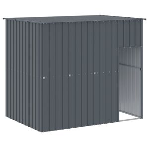 vidaXL antracit horganyzott ac&eacute;l kutyakennel tetővel 214x153x181 cm