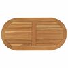 vidaXL Asztallap 80 x 40 x 2,5 cm Ov&aacute;lis T&ouml;m&ouml;r Teakfa Term&eacute;szetes