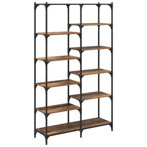 vidaXL K&ouml;nyvespolc 9 szintes 100 x 32 x 170 cm Szerelt Fa R&eacute;gi fa