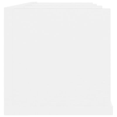 vidaXL fehér forgácslap CD-tartó fali polc 75 x 18 x 18 cm