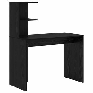 vidaXL Asztal Fekete t&ouml;lgy 102 x 50 x 124 cm Szerelt Fa