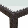 vidaXL 11 r&eacute;szes barna polyrattan/&uuml;veg kerti &uuml;lőgarnit&uacute;ra p&aacute;rn&aacute;kkal