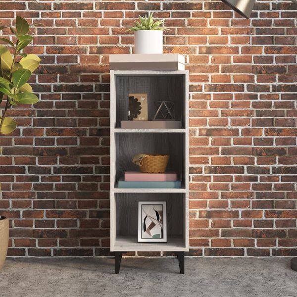 vidaXL szürke sonoma színű szerelt fa tálalószekrény 34,5x32,5x90 cm