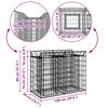 vidaXL Gabion emelt &aacute;gy Ez&uuml;st 100 x 50 x 80 cm Horganyzott ac&eacute;l