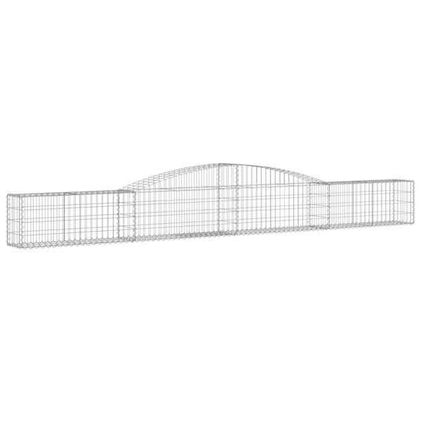 vidaXL 6 db &iacute;ves horganyzott vas gabion kos&aacute;r 400x30x40/60 cm