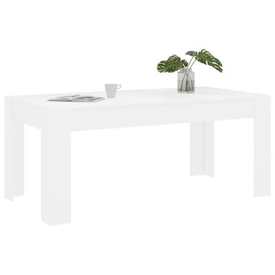 vidaXL fehér forgácslap étkezőasztal 180 x 90 x 76 cm