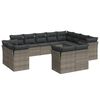 vidaXL 12 r&eacute;szes sz&uuml;rke polyrattan kerti &uuml;lőgarnit&uacute;ra p&aacute;rn&aacute;kkal