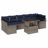 vidaXL Kerti Kanap&eacute; Szett p&aacute;rn&aacute;val t&aacute;rol&oacute;val 8 pcs Sz&uuml;rke Poly Rattan